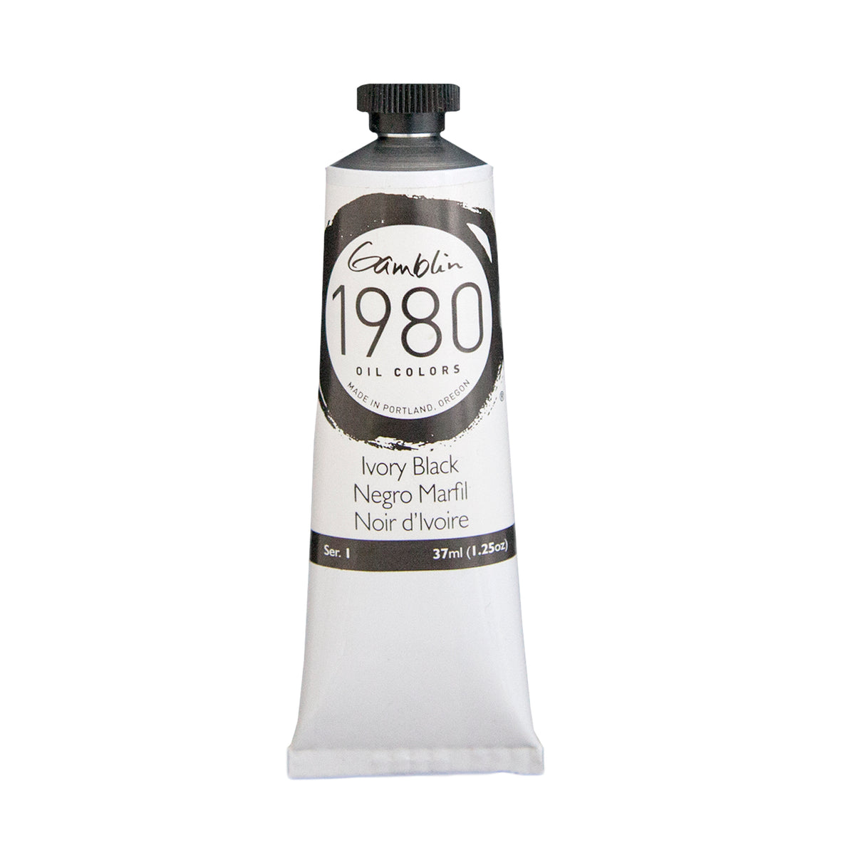 Gamblin 1980 Oil Colour 37ml Series 1 Ivory Black