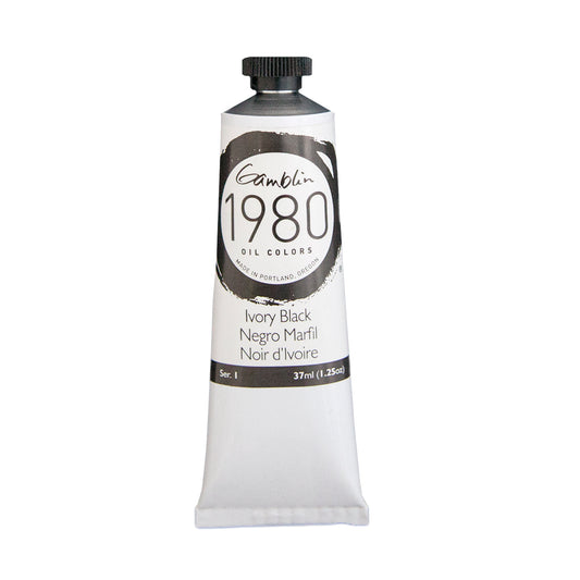 Gamblin 1980 Oil Colour 37ml Series 1 Ivory Black