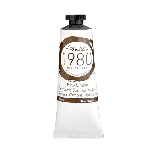Gamblin 1980 Oil Colour 37ml Series 1 Raw Umber