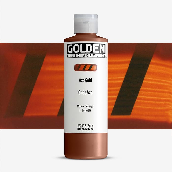 Golden Fluid Acrylic 237ml Azo Gold