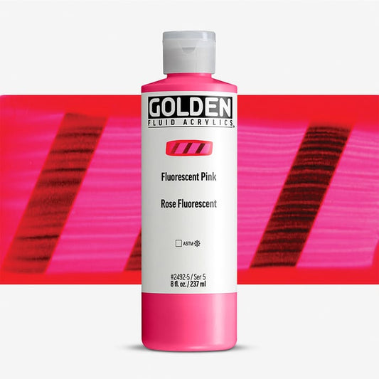 Golden Fluid Acrylic 237ml Fluorescent Pink