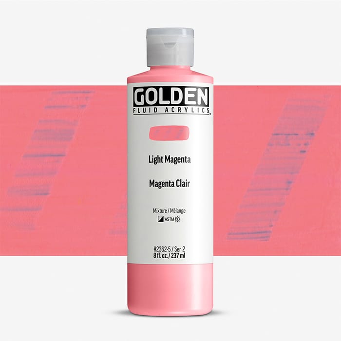 Golden Fluid Acrylic 237ml Light Magenta