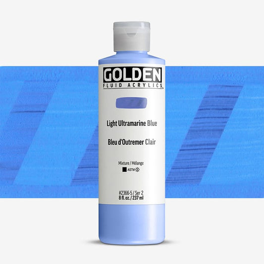 Golden Fluid Acrylic 237ml Light Ultramarine Blue
