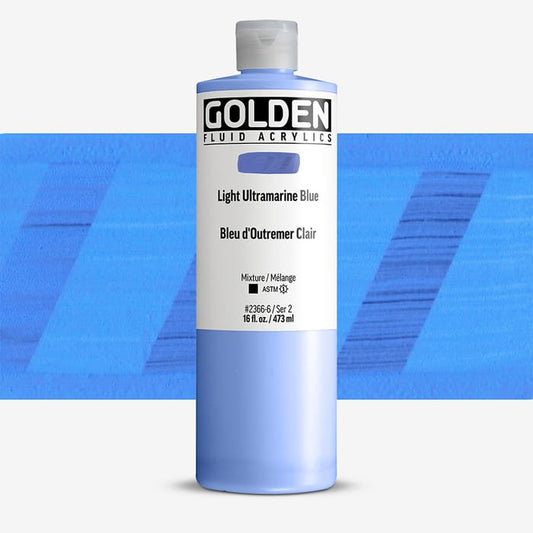 Golden Fluid Acrylic 473ml Light Ultramarine Blue