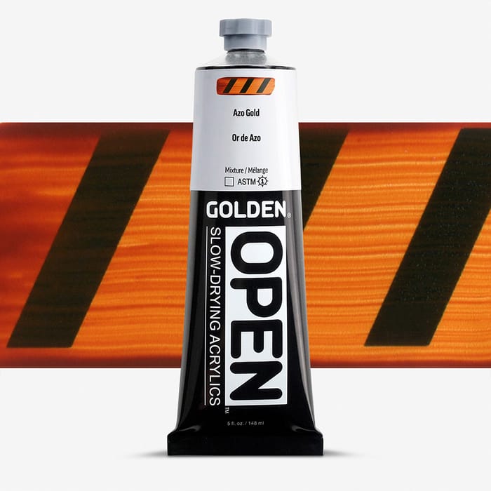 Golden Open Acrylics 148ml Azo Gold