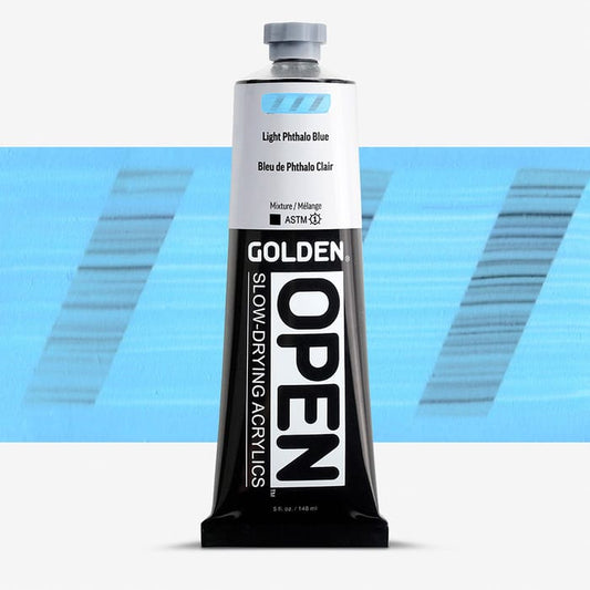 Golden Open Acrylics 148ml Light Phthalo Blue (discontinued & online only)