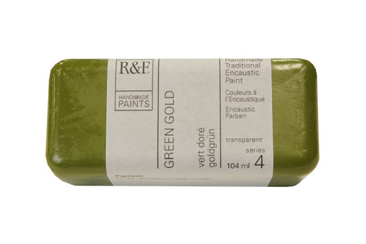 R&F Encaustic Wax Paint 104ml Green Gold