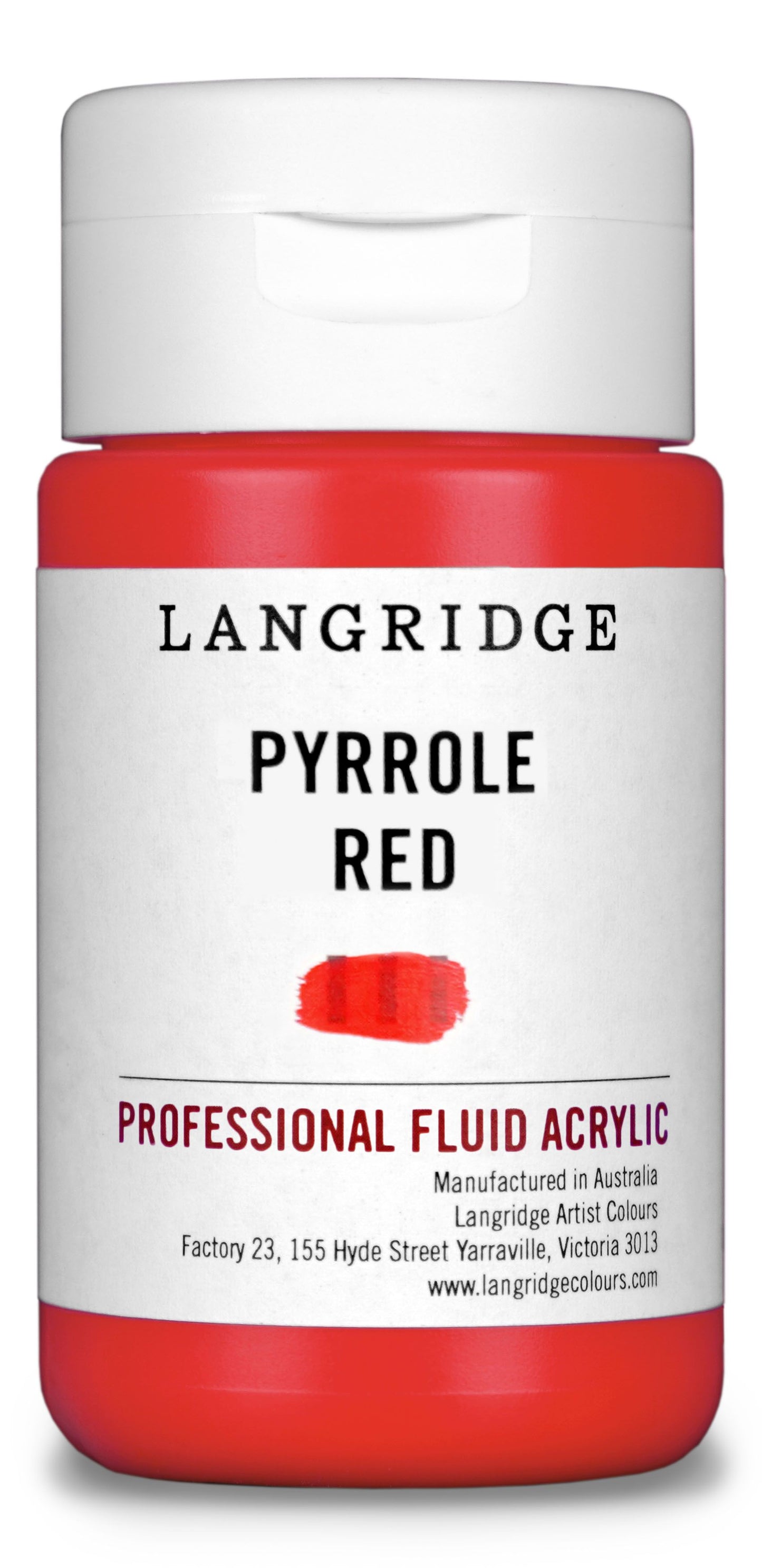 Langridge Fluid Acrylic 125ml Series 5 Pyrrole Red