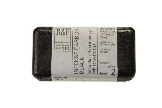 R&F Encaustic Wax Paint 40ml Intense Carbon Black