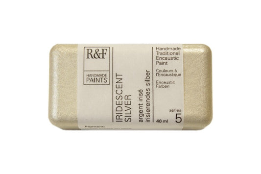 R&F Encaustic Wax Paint 40ml Iridescent Silver