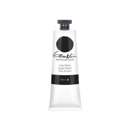 Gamblin Artist Oil 37ml Series 1 Ivory Black