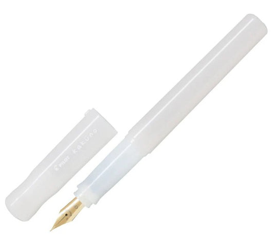 Pilot Kakuno Madoromi Medium Fountain Pen White