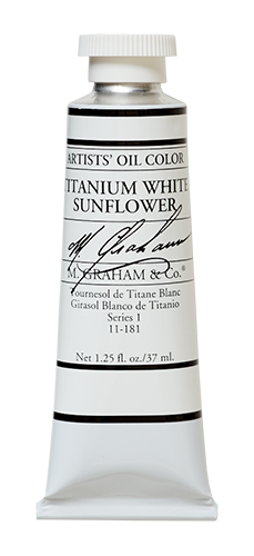 M Graham Oil 37ml Series 1 Titanium White Sunflower  (Online Only)
