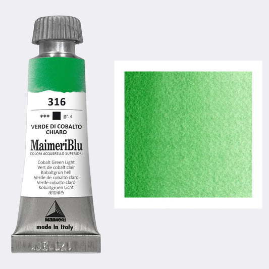 Maimeri Blu Watercolour 12ml Series 4 Cobalt Green Light 316