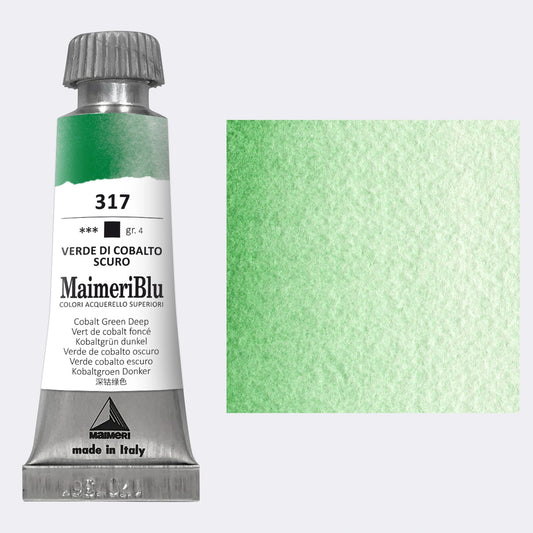 Maimeri Blu Watercolour 12ml Series 1 Cobalt Green Deep 317