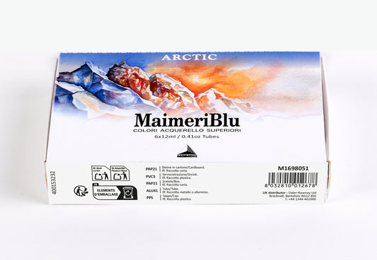 Maimeri Blu Watercolour Set 6 x 12ml Arctic