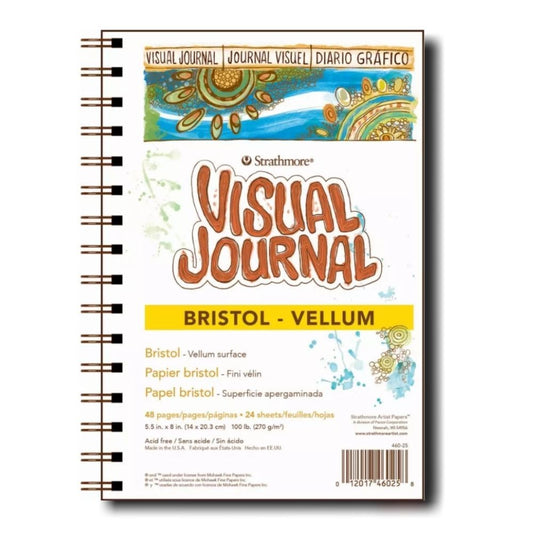 Strathmore Visual Journal Bristol Vellum 270gsm 48 Pages 5.5 x 8"