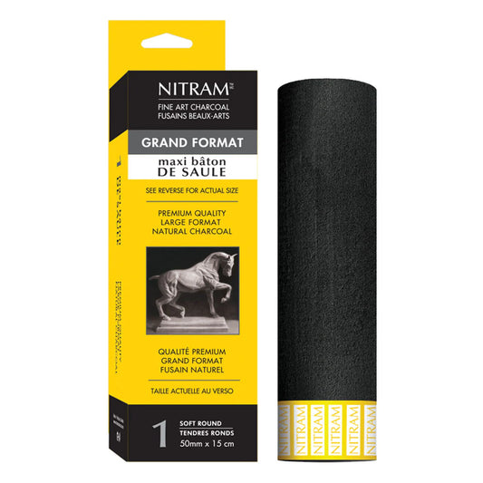 Nitram Maxi Baton De Saule Charcoal Soft 50mm