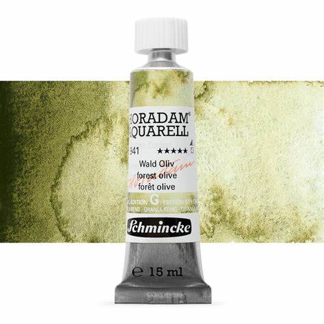 Schmincke Horadam Watercolour Supergranulating 15ml 941 Forest Olive