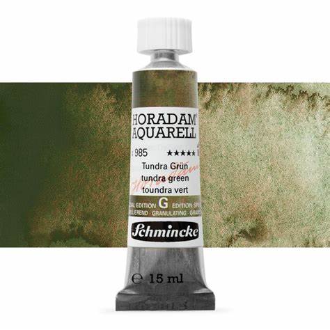 Schmincke Horadam Watercolour Supergranulating 15ml 985 Tundra Green