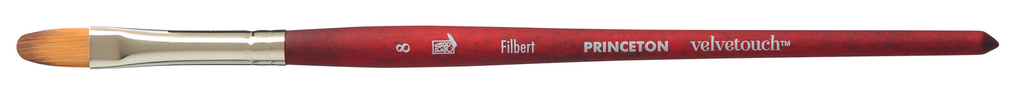 Princeton Velvetouch Synthetic Short Handle Filbert Size 8