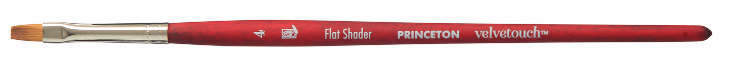 Princeton Velvetouch Synthetic Short Handle Flat Shader Size 4