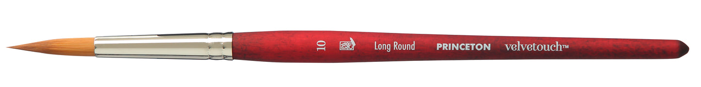 Princeton Velvetouch Synthetic Short Handle Long Round Size 10