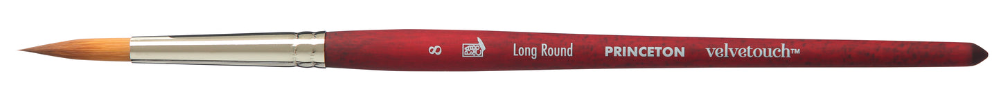 Princeton Velvetouch Synthetic Short Handle Long Round Size 8