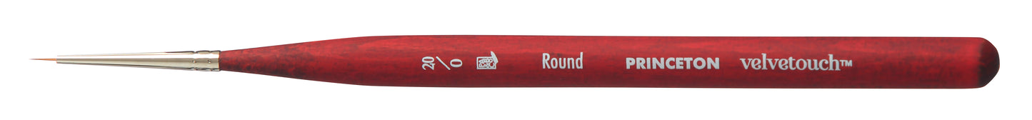 Princeton Velvetouch Synthetic Short Handle Mini Round Size 20/0