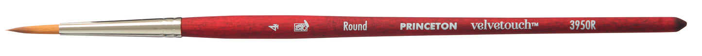 Princeton Velvetouch Synthetic Short Handle Round Size 4
