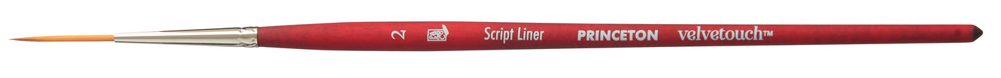 Princeton Velvetouch Synthetic Short Handle Script Liner Size 2