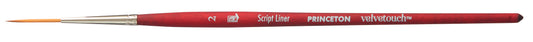 Princeton Velvetouch Synthetic Short Handle Script Liner Size 2