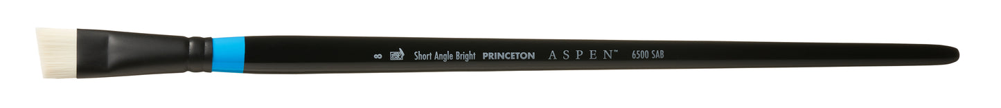 Princeton Aspen Synthetic Long Handle Short Angle Bright Size 8