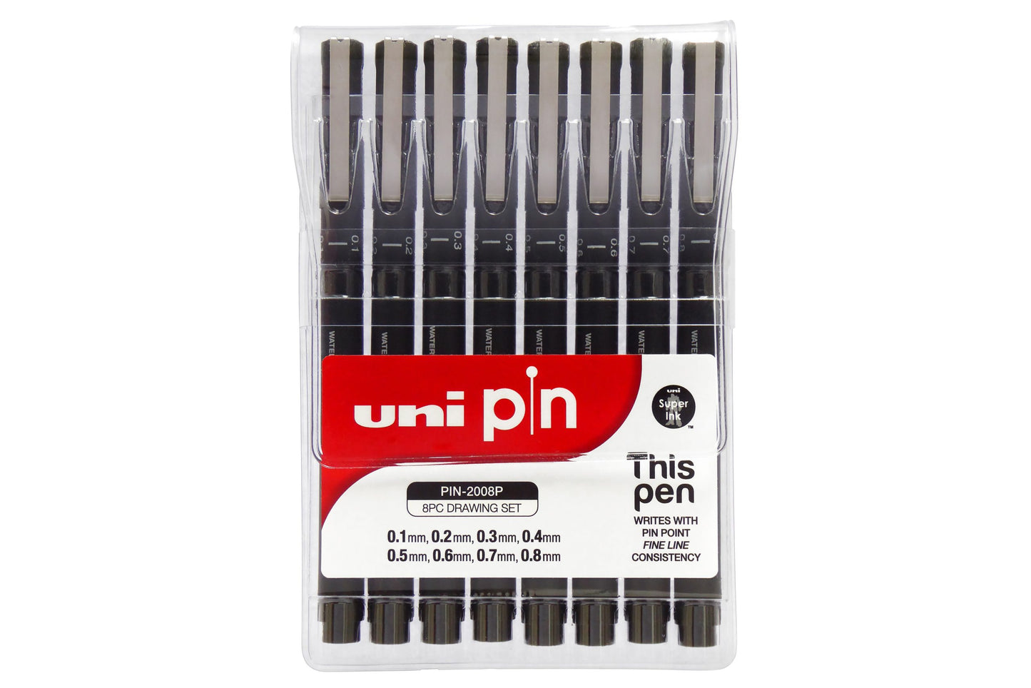 Uni Pin 200 Fineline 8 Pack Assorted