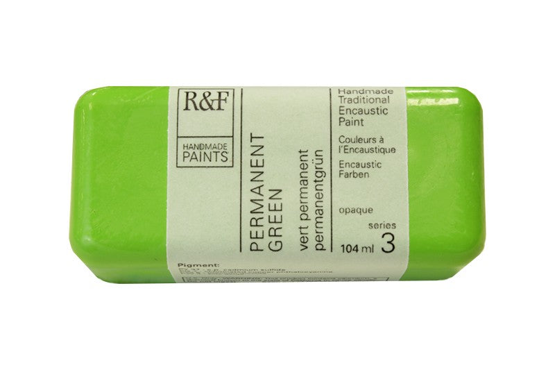 R&F Encaustic Wax Paint 104ml Permanent Green