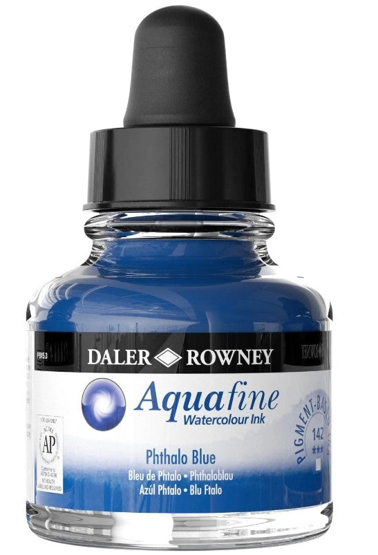 Daler Aquafine Ink 29.5ml 142 Phthalo Blue