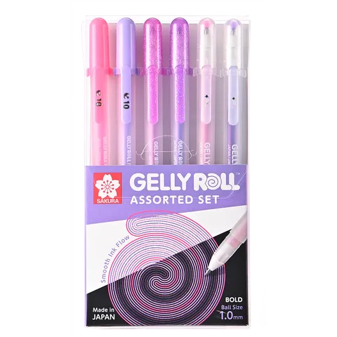 Sakura Gelly Roll Pink & Purple Assorted 6pc Set