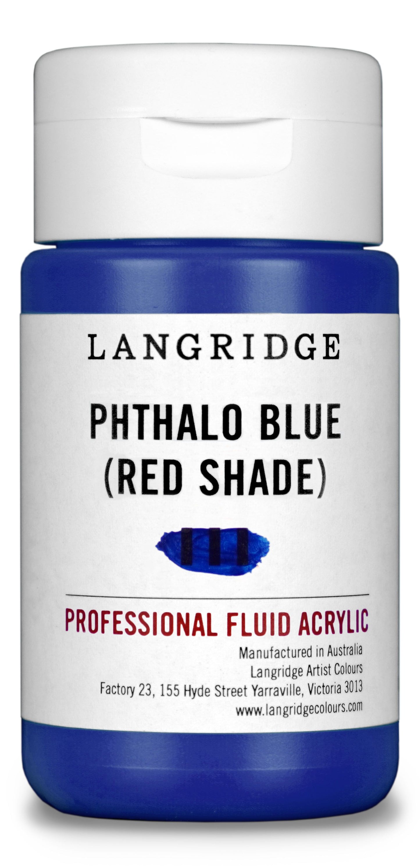 Langridge Fluid Acrylic 125ml Series 3 Phthalo Blue (Red Shade)