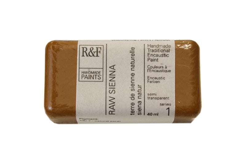 R&F Encaustic Wax Paint 40ml Raw Sienna