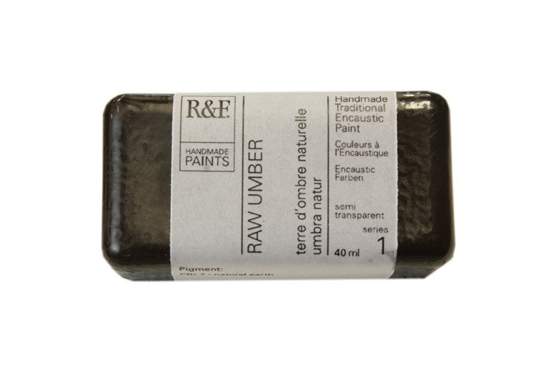 R&F Encaustic Wax Paint 40ml Raw Umber