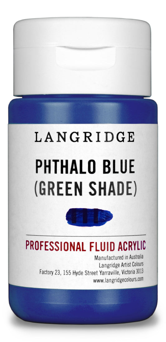 Langridge Fluid Acrylic 125ml Series 3 Phthalo Blue (Green Shade)