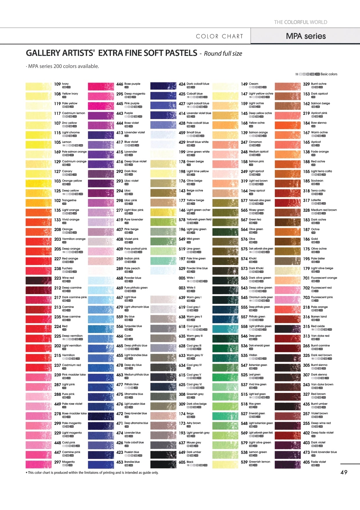 Mungyo Gallery Soft Pastel (Singles - email us your colour list)