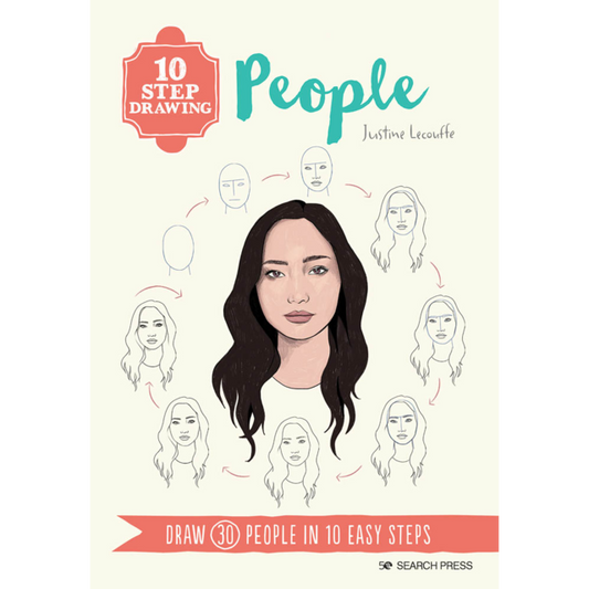 10 Step Drawing: People Book By Justine Lecouffe