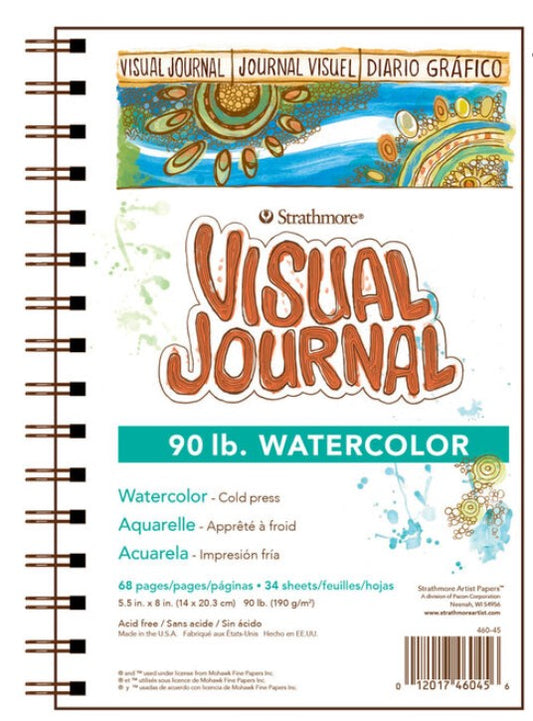 Strathmore Visual Journal Watercolor 190gsm 68 Pages 5.5 x 8"