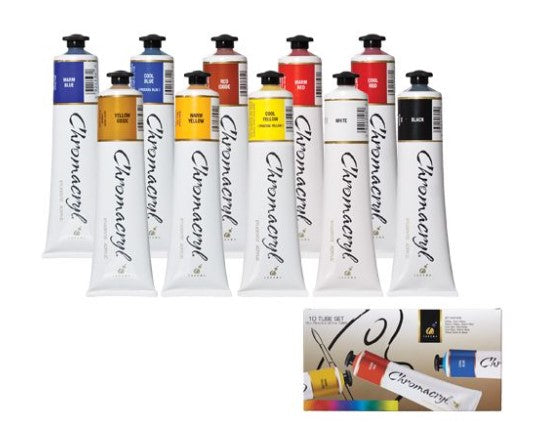 Chromacryl 75ml Tube Set of 10 Colours