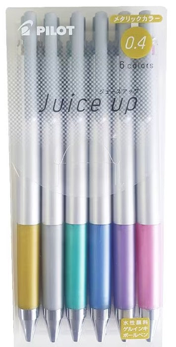 Pilot Juice Up Gel Pen 0.4mm 6 Pack Metallic Assorted