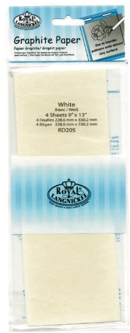 R & L Graphite Transfer Paper 4 Sheets 9 x 13"  White