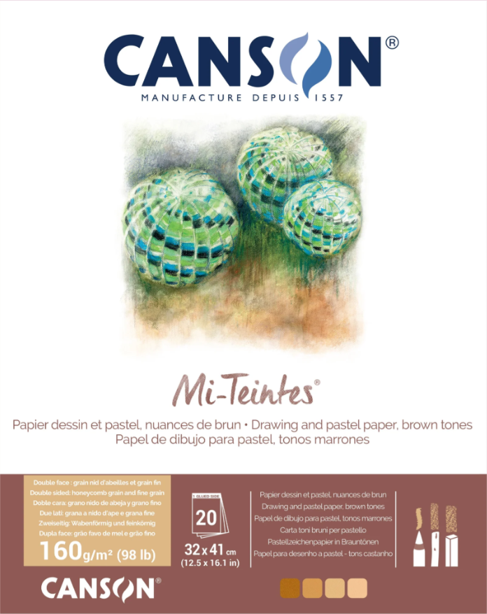 Mi Teintes Pastel Paper 160gsm Pad 20 Sheet Brown Tones 32 x 41cm
