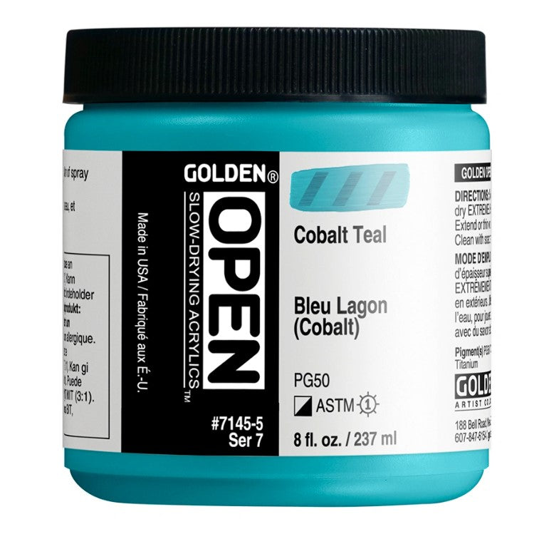 Golden Open Acrylics 237ml Cobalt Teal