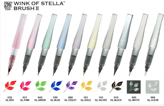 Zig Wink of Stella Brush II Glitter White